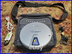 SONY D-EJ01 RARE cd Walkman + carry case Accessories Tested Working Condition