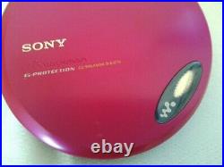 SONY D-EJ775 Portable CD player Walkman Pink Good