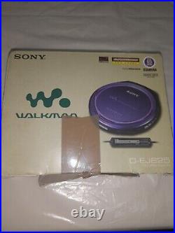 SONY D-EJ825 Slim CD Walkman / Discman / Portable CD Player Purple BOXED