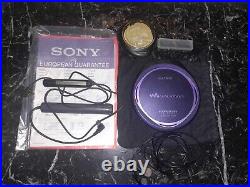 SONY D-EJ825 Slim CD Walkman / Discman / Portable CD Player Purple BOXED