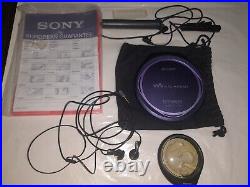 SONY D-EJ825 Slim CD Walkman / Discman / Portable CD Player Purple BOXED