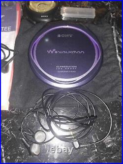 SONY D-EJ825 Slim CD Walkman / Discman / Portable CD Player Purple BOXED