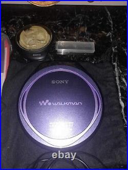 SONY D-EJ825 Slim CD Walkman / Discman / Portable CD Player Purple BOXED