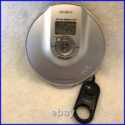 SONY D-NE500 CD Walkman Atrac3plus & RM-MC27 Remote Tested & Working RARE