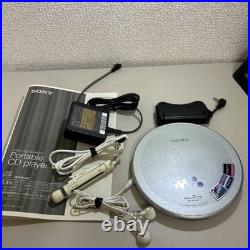 SONY D-NE730 CD Walkman Portable CD Player Silver Tested with Remote Japan