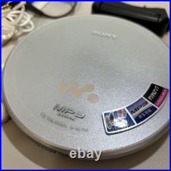 SONY D-NE730 CD Walkman Portable CD Player Silver Tested with Remote Japan