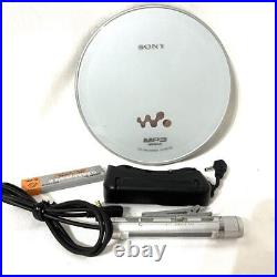 SONY D-NE730 CD Walkman Portable CD Player White Operation Confirmed from Japan