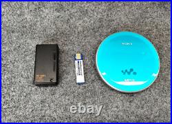 SONY D-NE730 CD Walkman Portable CD player MP3 Blue Tested Used Japan Accessory