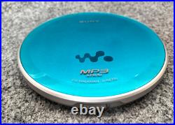 SONY D-NE730 CD Walkman Portable CD player MP3 Blue Tested Used Japan Accessory