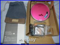 SONY D-NE730 CD walkman pink portable cd player Good condition Working JP
