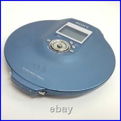 SONY D-NE900 CD Walkman Portable CD Player Blue Good