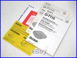 SONY D-T115 Discman FM/AM CD Compact Player 1 bit DAC Made in Japan