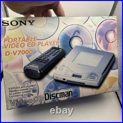 SONY D-V7000 Vintage Discman&VCD PLAYER Complete Accessories, Tested & Working