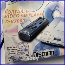 SONY D-V7000 Vintage Discman&VCD PLAYER Complete Accessories, Tested & Working