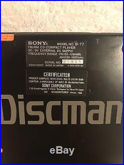 SONY D77 D55T Vintage CD Player - KaosunCD