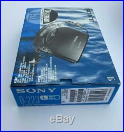 SONY DISCMAN D-223 CD PLAYER BLUE With Warranty Card of TOKYO JAPAN