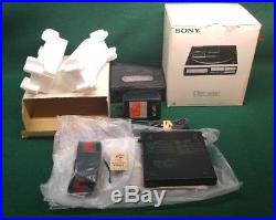 SONY DISCMAN D-7S Compact Disc Player-Box & Accessories Only- Vtg. Japan