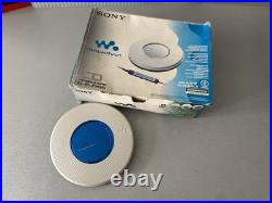 SONY DISCMAN D-EJ785 Blue & Silver CD Player Boxed Earphones Remote SUPERB COND