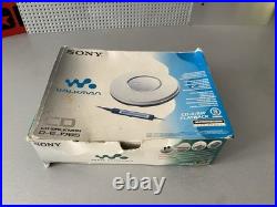 SONY DISCMAN D-EJ785 Blue & Silver CD Player Boxed Earphones Remote SUPERB COND