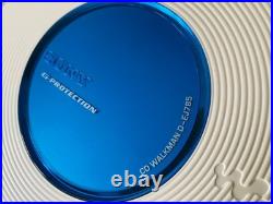 SONY DISCMAN D-EJ785 Blue & Silver CD Player Boxed Earphones Remote SUPERB COND