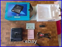 SONY DISCMAN D-T66 CD PLAYER with BOX & MANUAL Av Cord, Tested Works Great
