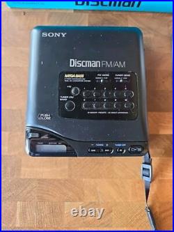 SONY DISCMAN D-T66 CD PLAYER with BOX & MANUAL Av Cord, Tested Works Great
