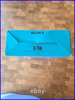 SONY DISCMAN D-T66 CD PLAYER with BOX & MANUAL Av Cord, Tested Works Great