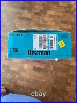 SONY DISCMAN D-T66 CD PLAYER with BOX & MANUAL Av Cord, Tested Works Great