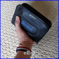 SONY Discman CD Player D-88 RARE with Battery, Case & Charger WORKING