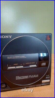 SONY Discman Model D-T10 FM/AM CD Player With BD-100 Battery Pack And Carry Case