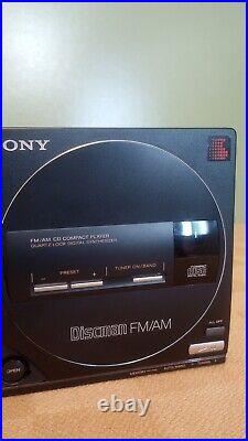 SONY Discman Model D-T10 FM/AM CD Player With BD-100 Battery Pack And Carry Case