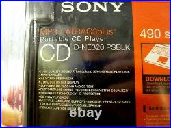 SONY PSYC Walkman MP3/ATRAC3 Plus Portable CD Player D-NE320 PSBLK NEW