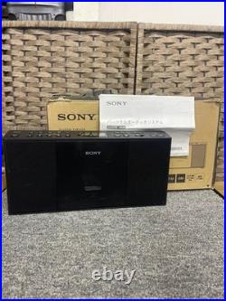 SONY Portable CD Radio Player Slim Black Wide FM Operation confirmed Used Japan
