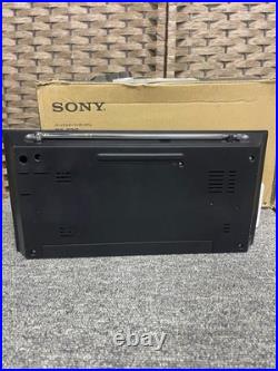 SONY Portable CD Radio Player Slim Black Wide FM Operation confirmed Used Japan