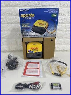 SONY Sports Discman ESP Portable CD Compact Disc Player D-451SP Yellow (RARE)