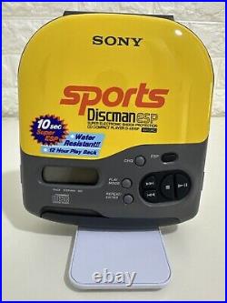 SONY Sports Discman ESP Portable CD Compact Disc Player D-451SP Yellow (RARE)