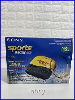 SONY Sports Discman ESP Portable CD Compact Disc Player D-451SP Yellow (RARE)