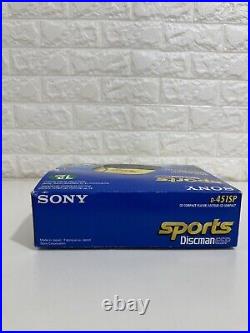 SONY Sports Discman ESP Portable CD Compact Disc Player D-451SP Yellow (RARE)