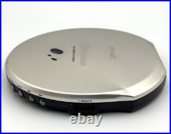 SONY WALKMAN D-E990 Silver Portable CD Player G-Protection JP Very Good