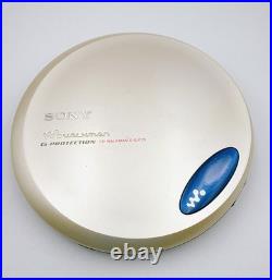 SONY WALKMAN D-EJ775 Silver Portable CD Player G-Protection JP Very Good