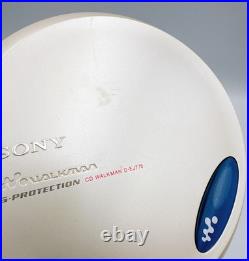 SONY WALKMAN D-EJ775 Silver Portable CD Player G-Protection JP Very Good