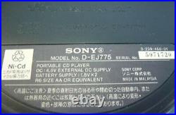 SONY Walkman CD player D-EJ775 TESTED Working #7640
