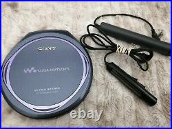 SONY Walkman D-EJ825 Portable CD Player RM-MC10L Remote EBP-35 Battery Case