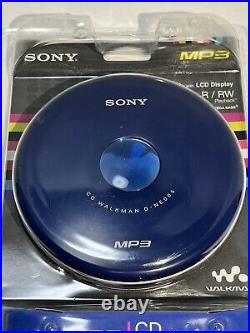 SONY Walkman D-NE005 Blue Portable MP3/CD Player LCD New Sealed