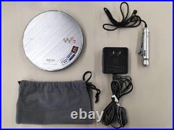 SONY Walkman D-NE830 CD Compact Disc Portable Player Silver with Remote & Cable