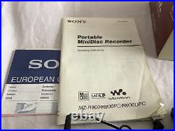 SONY Walkman MZ-R900 MiniDisc Player Recorder LCD Remote Control 10 discs Bundle