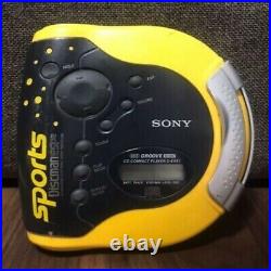 SONY sports diskman es52ck CD PLAYER Black x yellow Operation has been confirmed