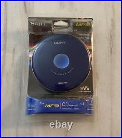 Sealed NOS SONY Walkman D-NE005 Blue Portable MP3/CD Player LCD Display Rare