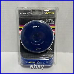 Sealed New SONY Walkman D-NE005 Blue Portable MP3/CD Player LCD Display Rare