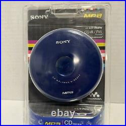 Sealed New SONY Walkman D-NE005 Blue Portable MP3/CD Player LCD Display Rare